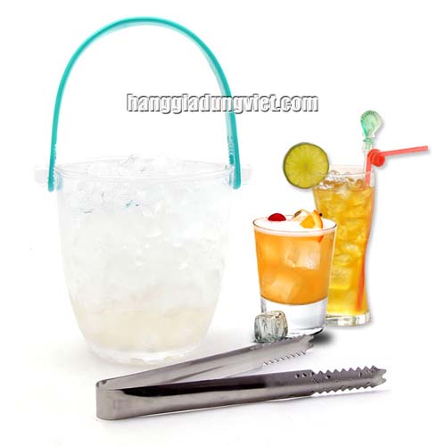 Xô Đá Mini Và Cây Gắp Đá Tiện Dụng