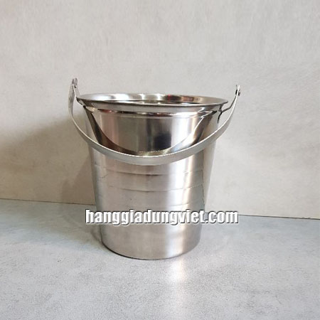 Xô Inox Cao Cấp Đựng Đá, Ướp Rượu (Phi 18CM)
