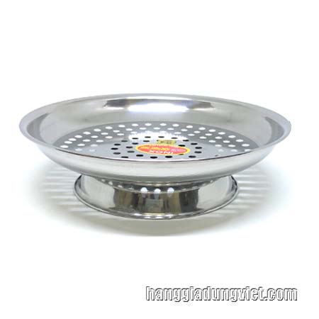 Dĩa inox Cao Cấp Có Đế (Size 24CM)